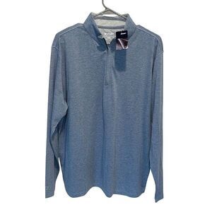 Ahead Performance Mens Breathable Stretch Golf 1/4 Zip Shirt Jacket Slate Blue L
